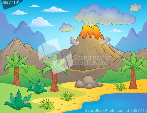 Image of Prehistoric theme landscape 1