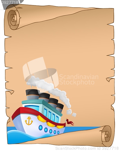 Image of Parchment with nautical ship theme 1