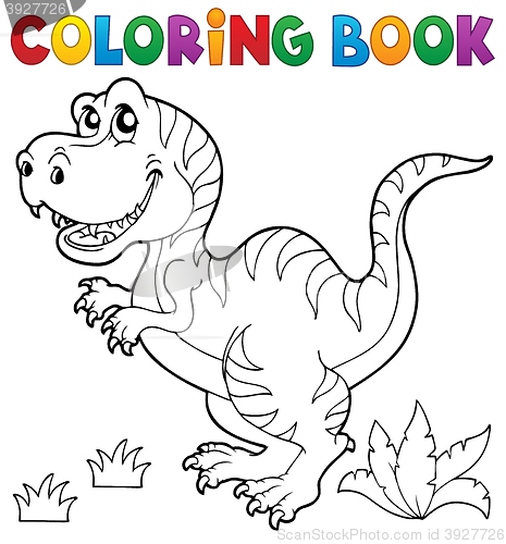 Image of Coloring book dinosaur theme 5