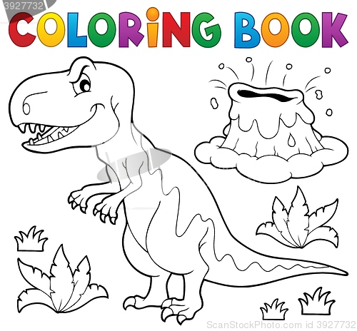 Image of Coloring book dinosaur topic 1