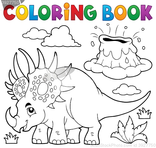 Image of Coloring book dinosaur topic 2