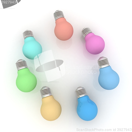 Image of lamps. 3D illustration