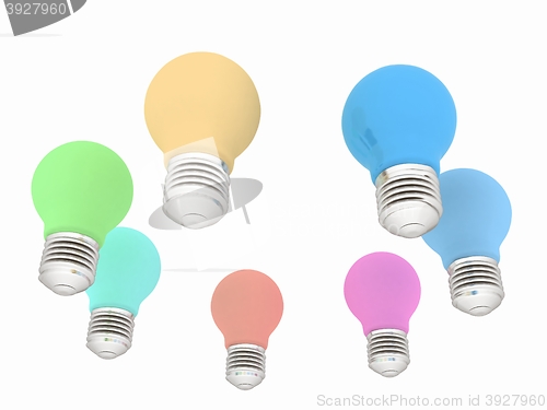 Image of lamps. 3D illustration