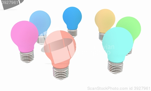 Image of lamps. 3D illustration