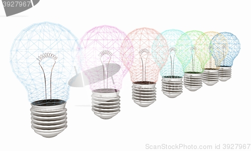 Image of lamps. 3D illustration