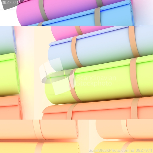 Image of karemats. 3D illustration