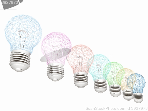 Image of lamps. 3D illustration