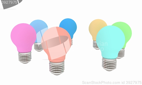 Image of lamps. 3D illustration