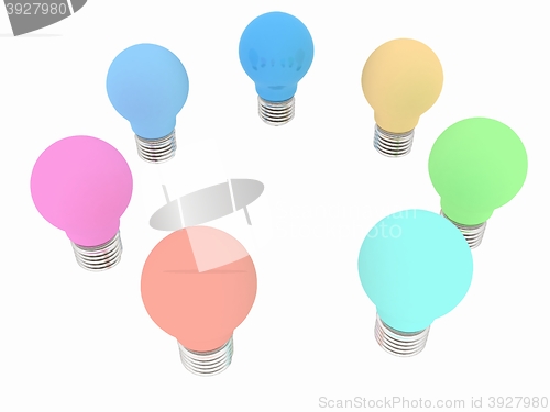 Image of lamps. 3D illustration