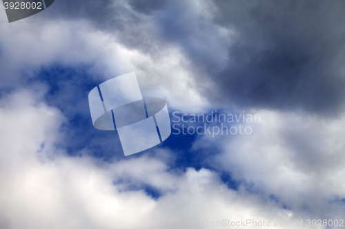 Image of Sky with sunlight clouds before rain