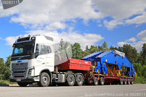 Image of Volvo FH16 750 Semi Transports Shipyard Crane Bogie