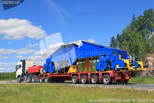 Image of Volvo FH16 Hauls Shipyard Crane Component