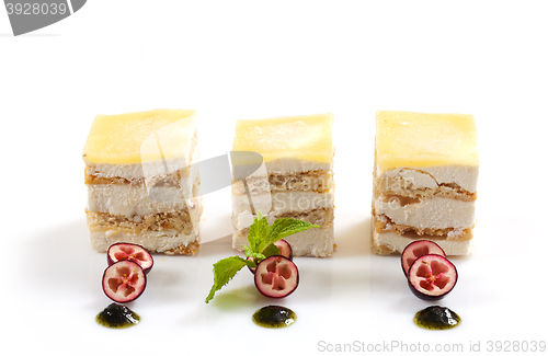 Image of three small dessert cakes