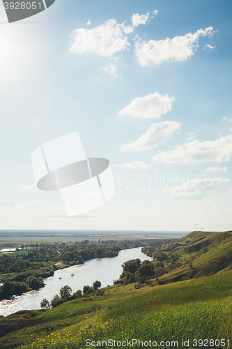 Image of view from the high Bank on the river