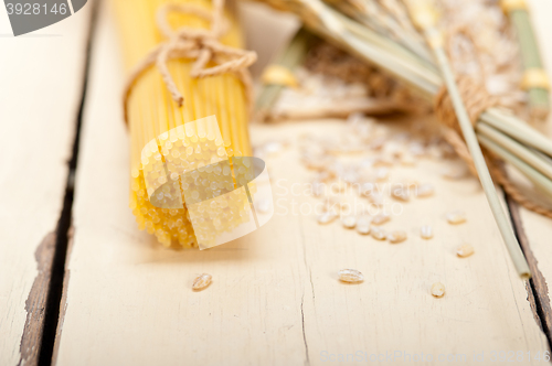 Image of organic Raw italian pasta and durum wheat 