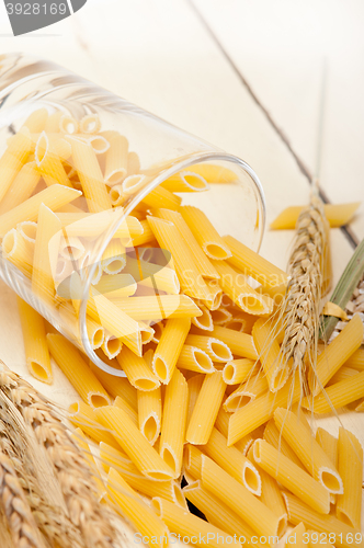 Image of Italian pasta penne with wheat