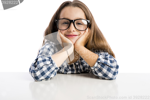 Image of Little girl with glasses