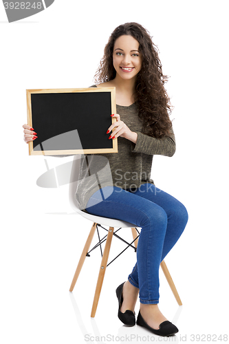 Image of Showing something on a chalkboard