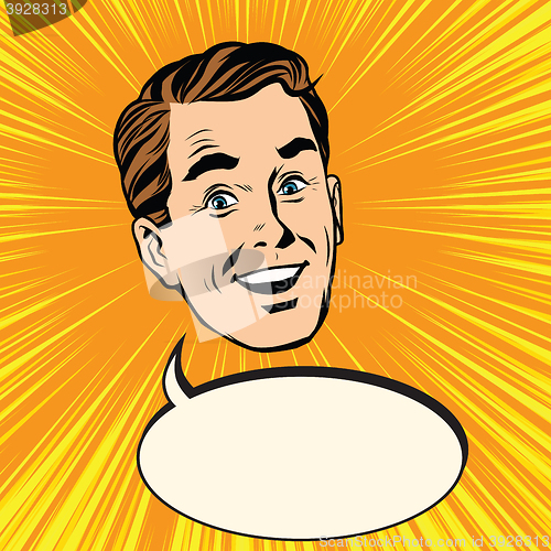Image of retro head male poster announcement advertising