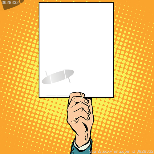 Image of Hand with a clear plate poster