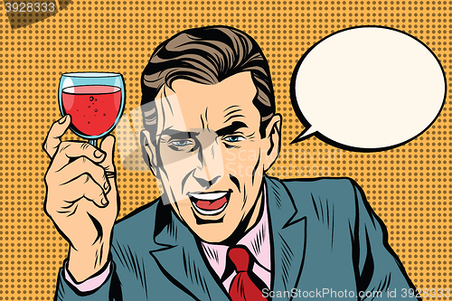 Image of Toast man glass of wine