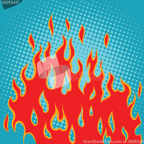 Image of Fire red pop art