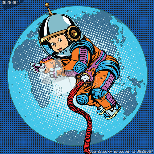 Image of Astronaut baby Earth space