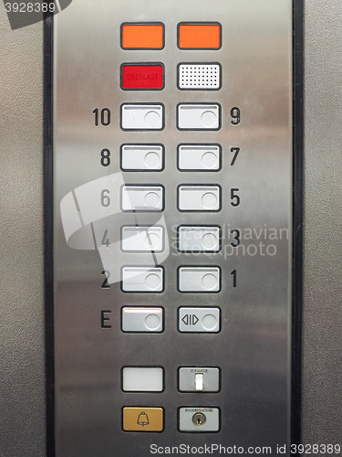 Image of Lift keypad detail