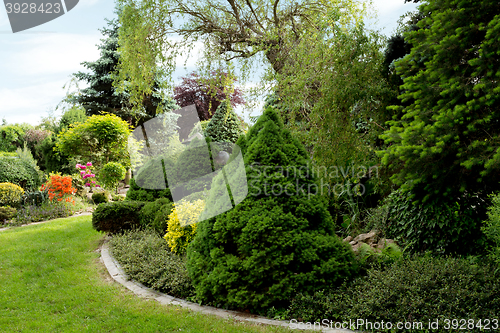 Image of Beautiful spring garden design