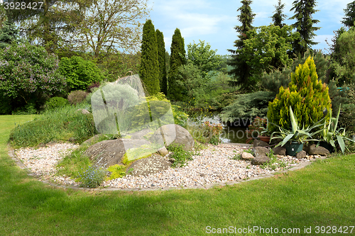 Image of Beautiful spring garden design