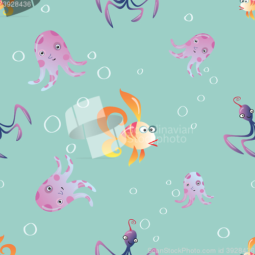 Image of marine seamless pattern background