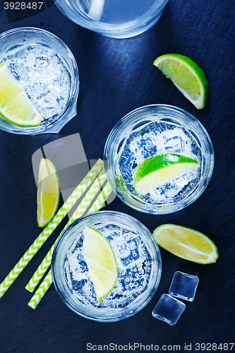 Image of water with lemon