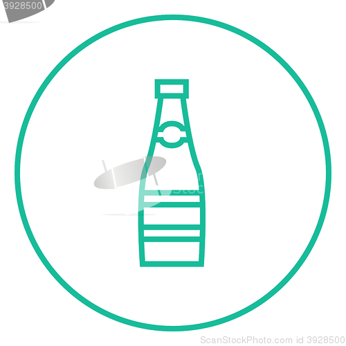 Image of Glass bottle line icon.