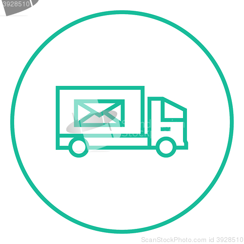 Image of Mail van line icon.