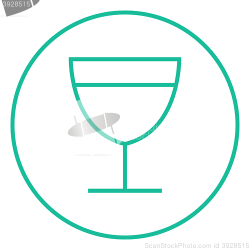 Image of Glass of wine line icon.