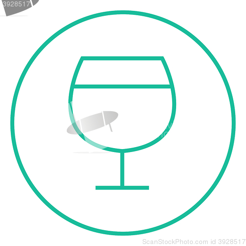 Image of Glass of wine line icon.