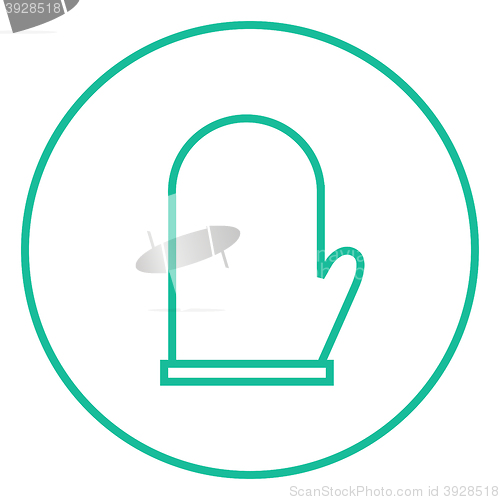 Image of Kitchen glove line icon.