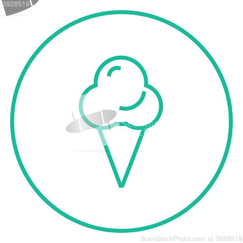 Image of Ice cream line icon.