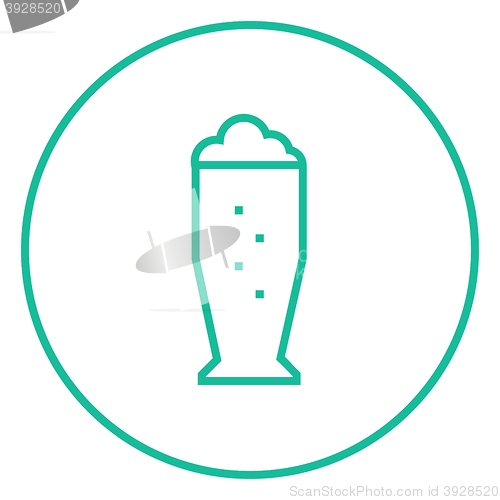 Image of Glass of beer line icon.