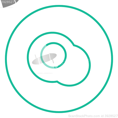 Image of Fried egg line icon.