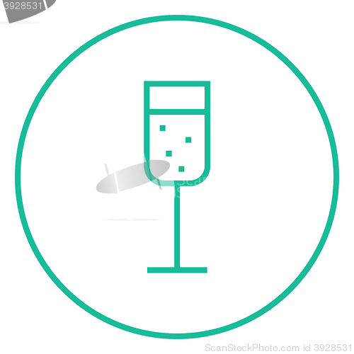 Image of Glass of champagne line icon.