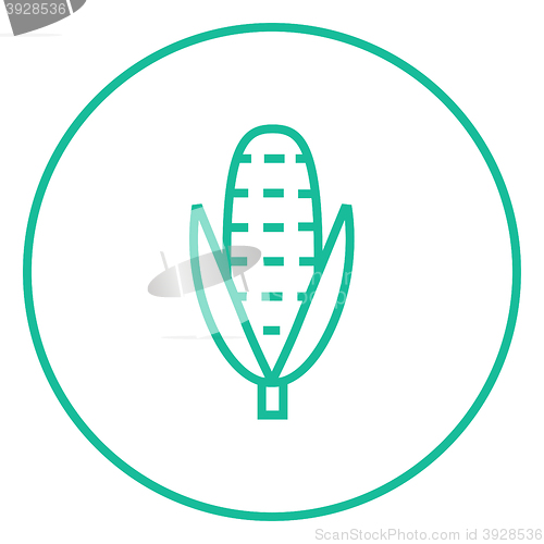Image of Corn line icon.