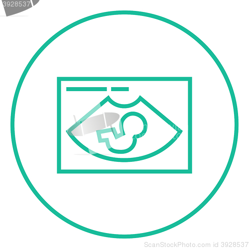 Image of Fetal ultrasound line icon.