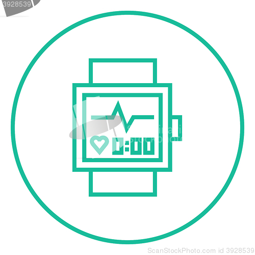 Image of Smartwatch line icon.