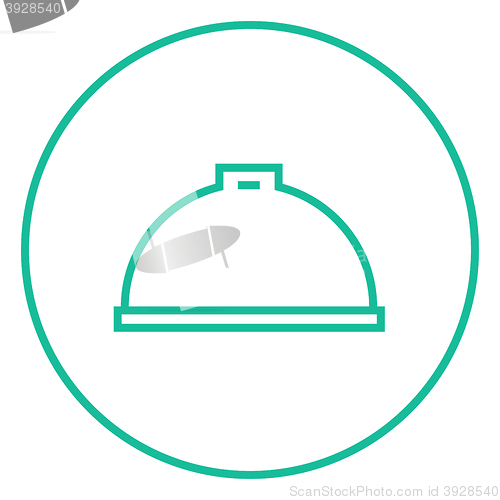 Image of Restaurant cloche line icon.