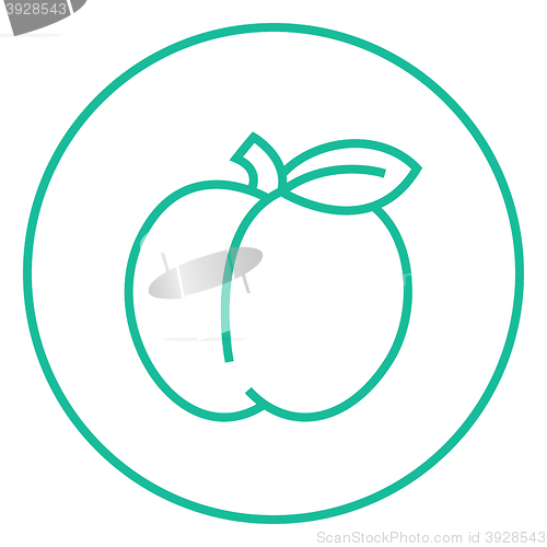 Image of Apple line icon.