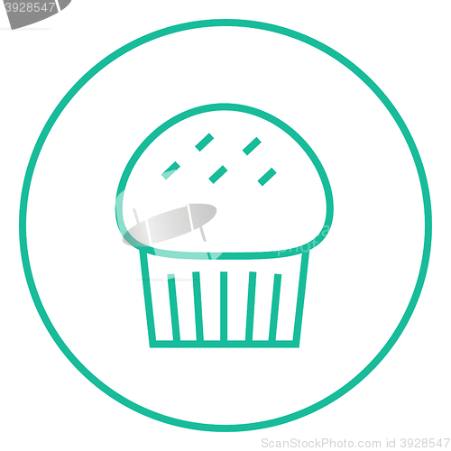 Image of Cupcake line icon.