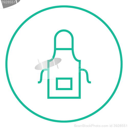 Image of Kitchen apron line icon.