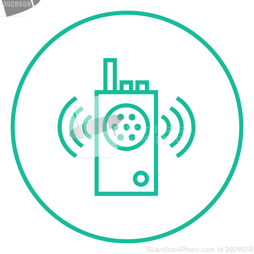 Image of Radio set line icon.