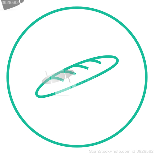 Image of Baguette line icon.